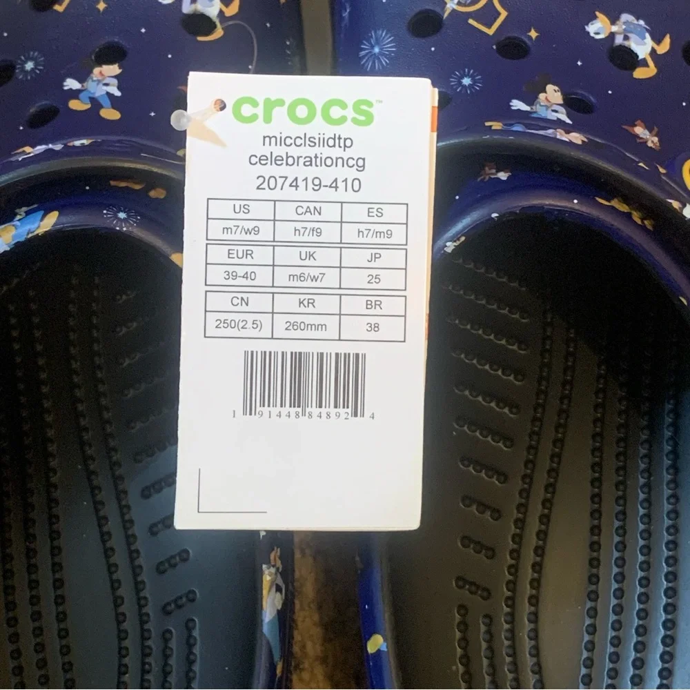 SOLD! NEW Disney 50th anniversary celebration crocs with original packaging - Picture 11 of 12